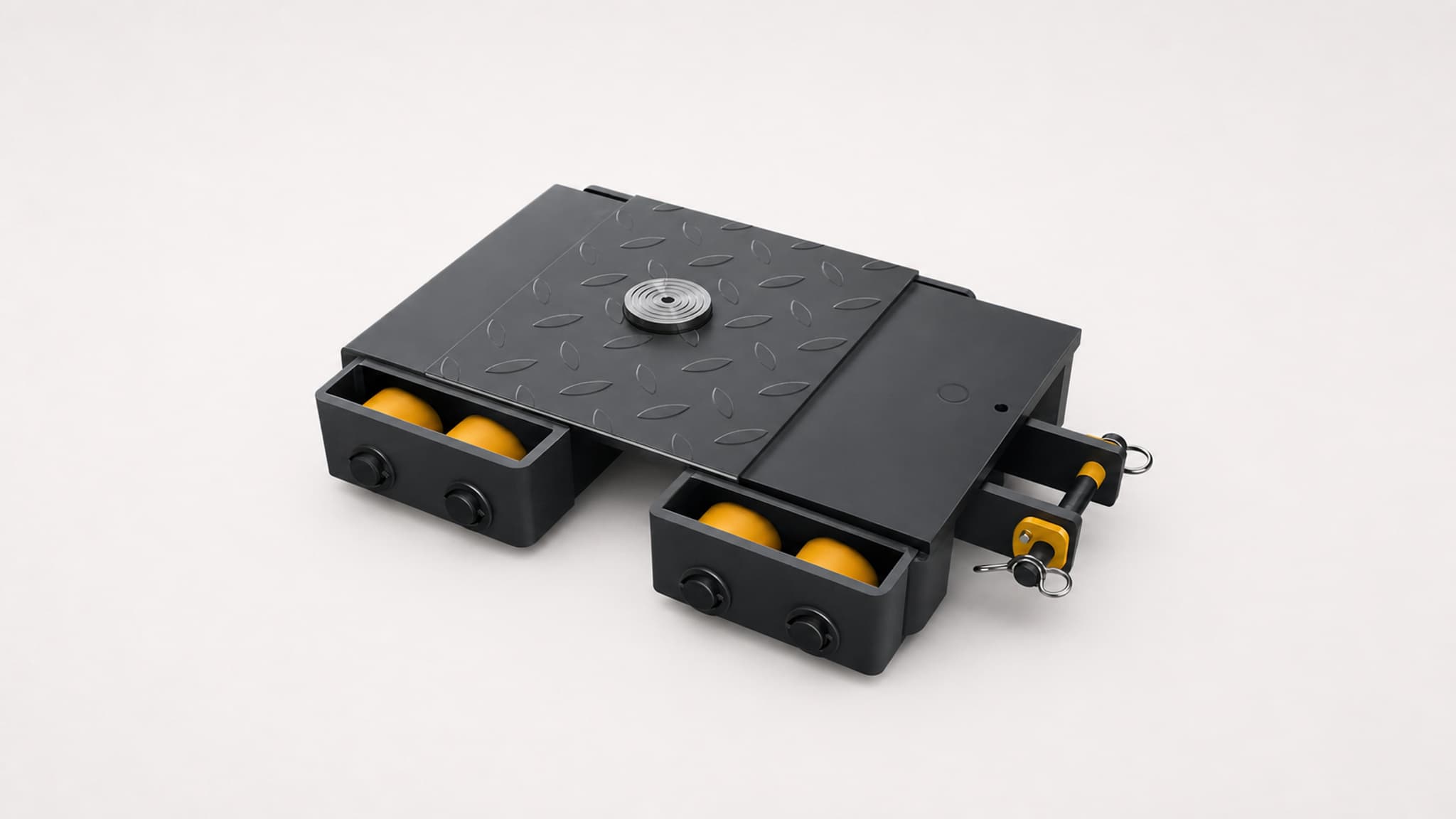 Electric machinery skate with black and yellow industrial body